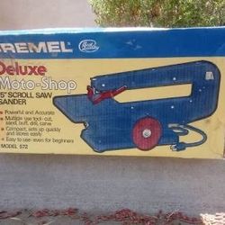 Vintage Dremel Deluxe Moto-Shop Model 572 15" Scroll Saw/Sander- New in box