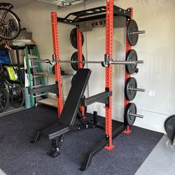 Vesta Fitness HR1000 | Adjustable Bench | 230lb Bumpers Olympic Weight | 7ft Olympic Barbell | Fitness | Gym Equipment | FREE DELIVERY 🚚 