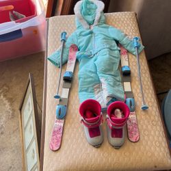 American Girl Snow Ski Set 
