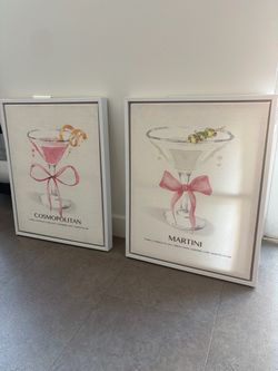 Cocktail Wall Art Prints Set of 2