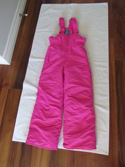 Girls Youth 6/6X Pink Snow Bibs, Pulse M