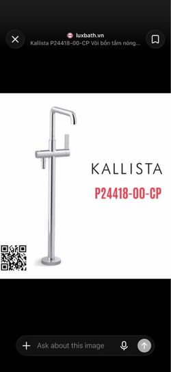 Kohler One Floor-Mount Bath Filler Chrome P24418-00-CP