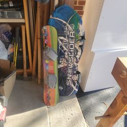 Plastic Boogie Sled and Snowboard