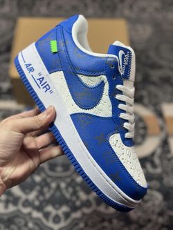 L.ouis Vuitton x Nike Air Force 1'07 LV8 Low BlueWhiteLV Monogram
