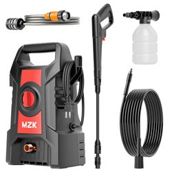 MZK 2026 New Lightweight Pressure Washer, Portable One-Button Start with 4 Adjustable Nozzle & Foam Cannon, Powerful Cleaning Machine for Cars, Patios