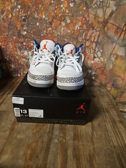 Air Jordan 3 Men's Size 13 Retro 'True Blue' 2016
