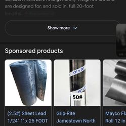 Lead 12" x 20 feet rolls