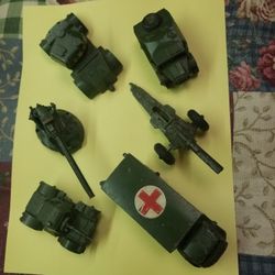Wartime English Metal Toys 6pcs