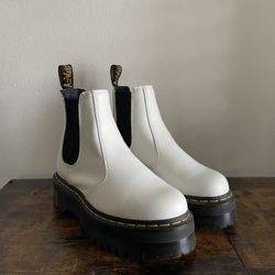Dr. Martens White Ankle Boots