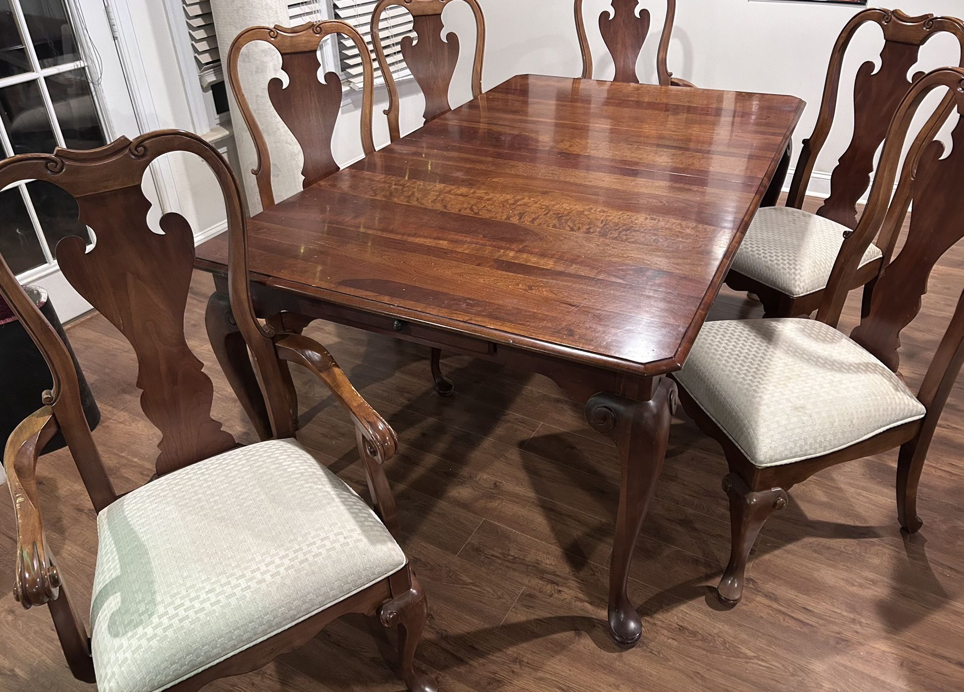 Dining Table (7pc Set, 2 Leaf Inserts) OBO 