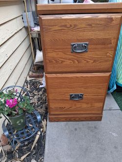 Solid Wood File Cabinet