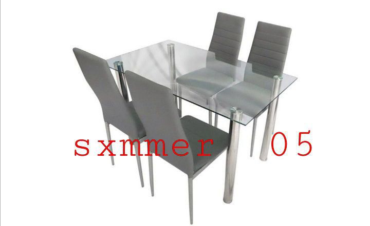 5 Pieces Dining Set New In The Box 📦 Available In 4 Different Colors White, Grey, Black & Red Same Day Delivery 