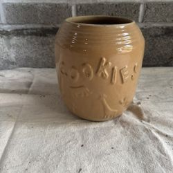 Vintage Light tan Ceramic COOKIE JAR Circus Zoo Animal ANIMAL CRACKERS Elephant