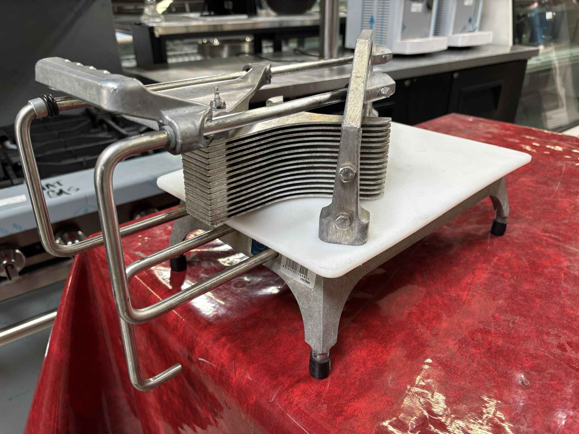 Vegetable Slicer Cutter Commercial Lincoln Table Top Push Pull Manual Sharp Blades Tomato