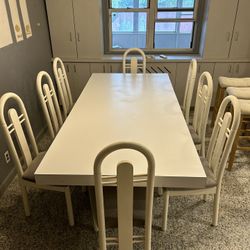 - Dinning Set  8 Postmodern Chairs and  Large Table