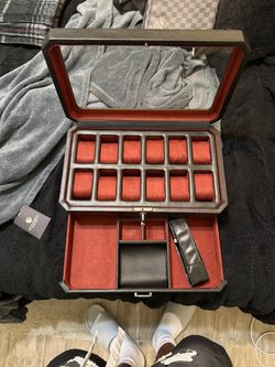 Rothwell 10-Slot Watch Box with Jewelry Drawer