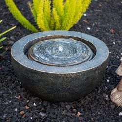 ROUND SPHERE WATER FOUNTAIN 19.88"L x 19.88"W x 9.65"H