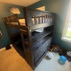 Full Size Loft 2in1 Bunk Bed & Desk