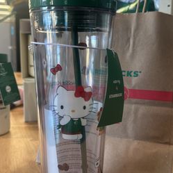 Starbucks X Hello Kitty Clear Tumbler