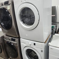 Used LG Washer & Electric Dryer Front Load 27"inch Set Whit Warranty 