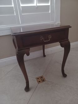 Solid sturdy wood Drexel night stand  side table and  folding table $75 each