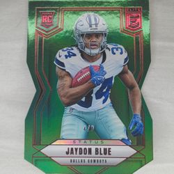 2025 Jaydon Blue Donruss Elite Status Green Die-Cut Rookie 4/9