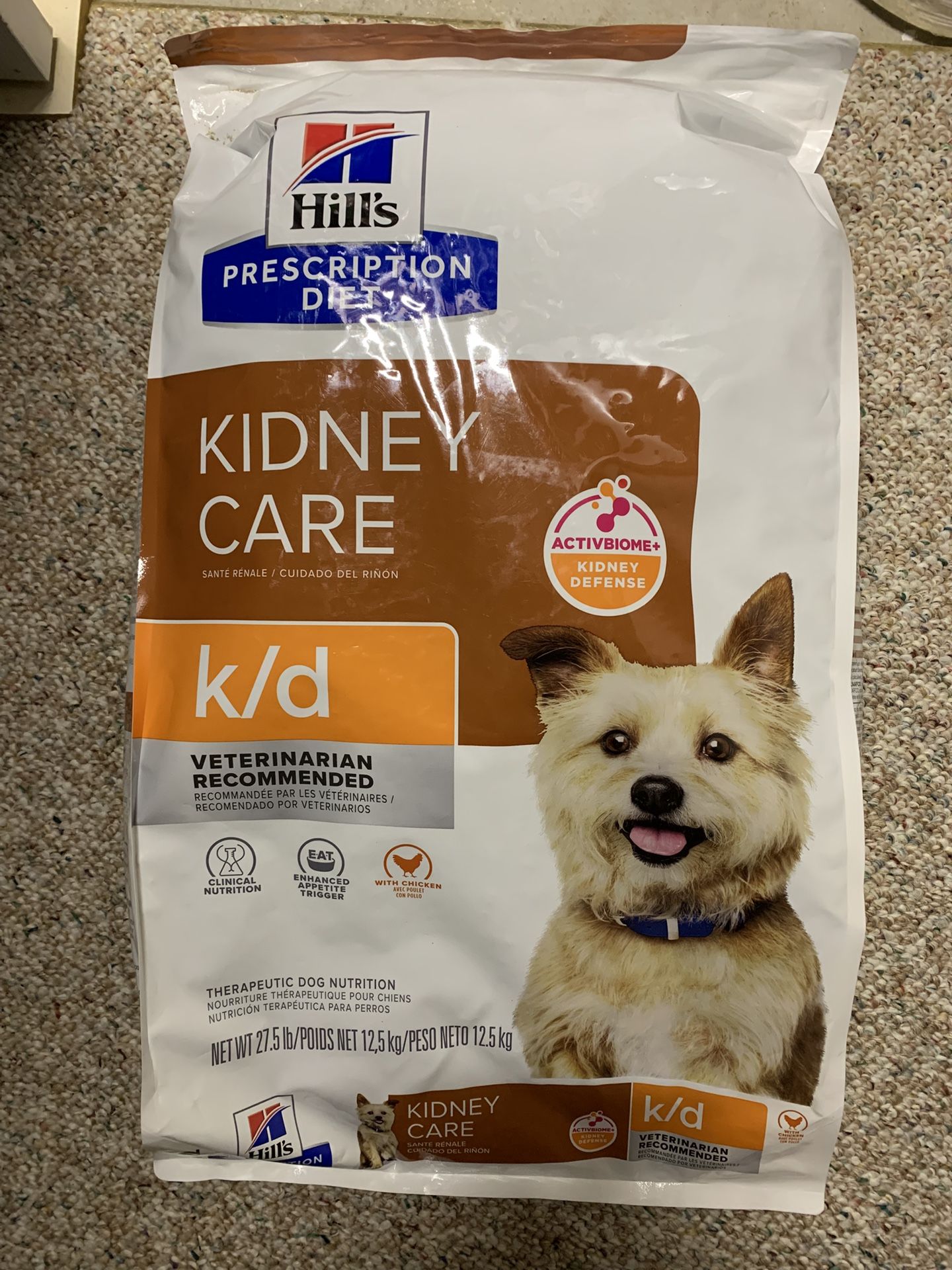 NEW Hill's Prescription Diet k/d Kidney Care Dog Food 27.5 pound bag