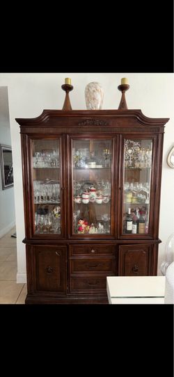 cabinet with glass for