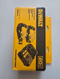 Dewalt 20v 5Ah Batteries 2-pack With Charger