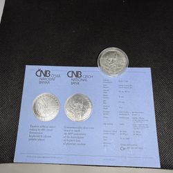 Silver Proof Coin - Czech National Bank 200CZK