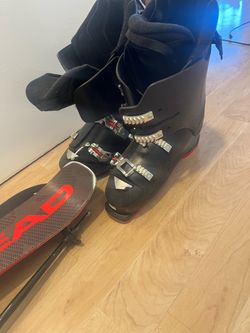 Skis with boots size 12 and poles - first come first serve