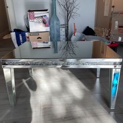 Mirrored Crystal Coffee Table