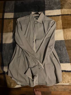 Report Collection X4 Stretch Men’s Gray Dress Shirt Size 15 1/2 32/33