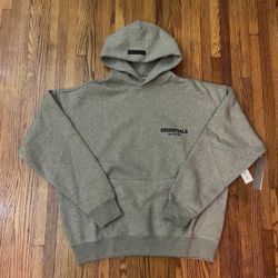 Essentials Hoodie – Dark Oatmeal, Size M, Brand New