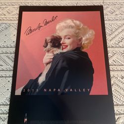 MARILYN MONROE MERLOT WINE POSTER NAPA VALLEY 2015