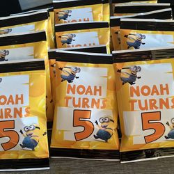 Minion Birthday Favor Chip Bags