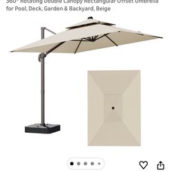 ZLACUIU 9x12FT Cantilever Patio Umbrella
