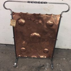 Arts & Crafts Style Copper Fireplace Screen