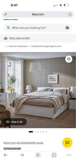 Songesand ikea queen bed frame