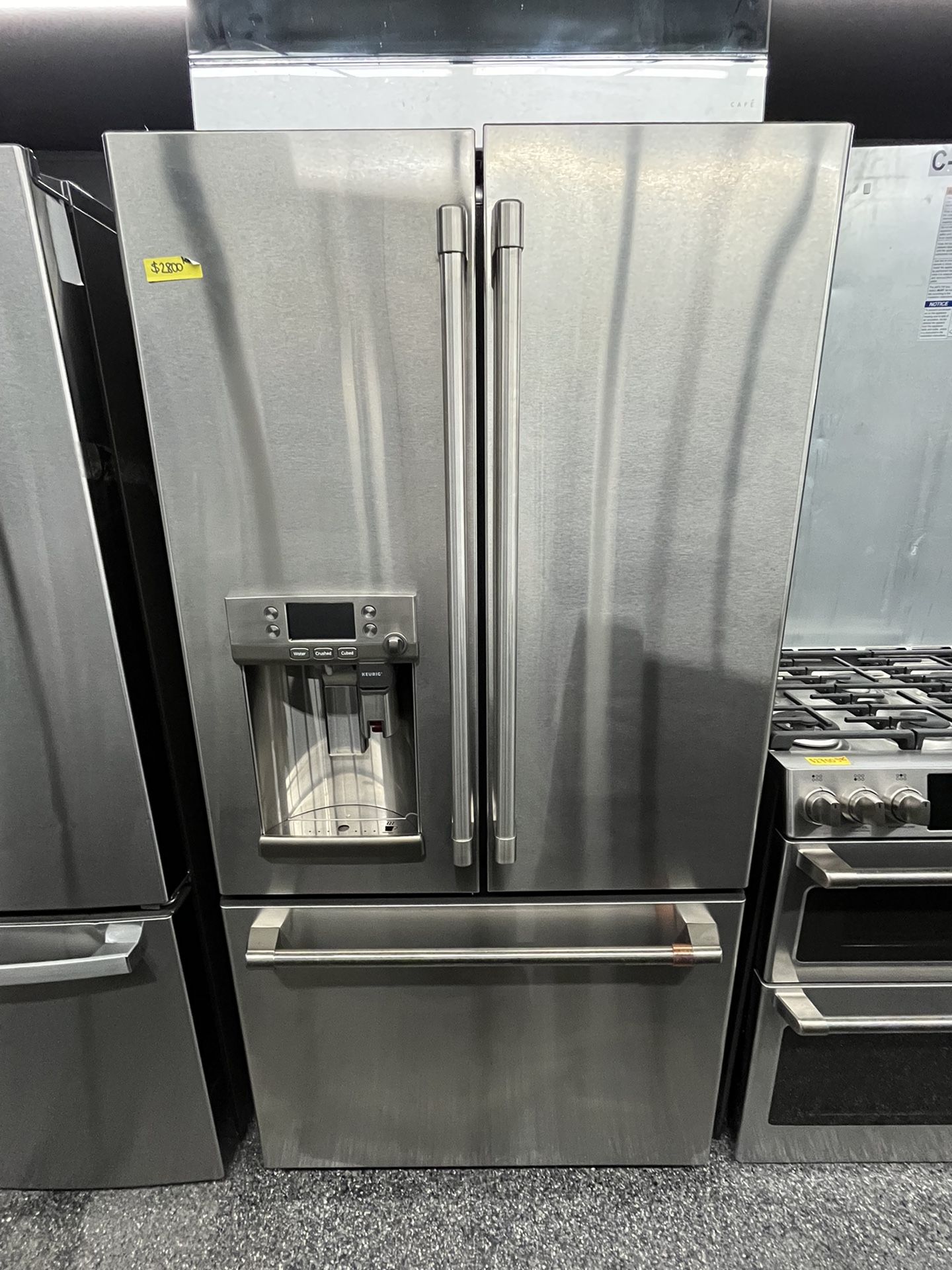 Cafe French Door Counter Depth Fridge Keurig K Cup Brewing System