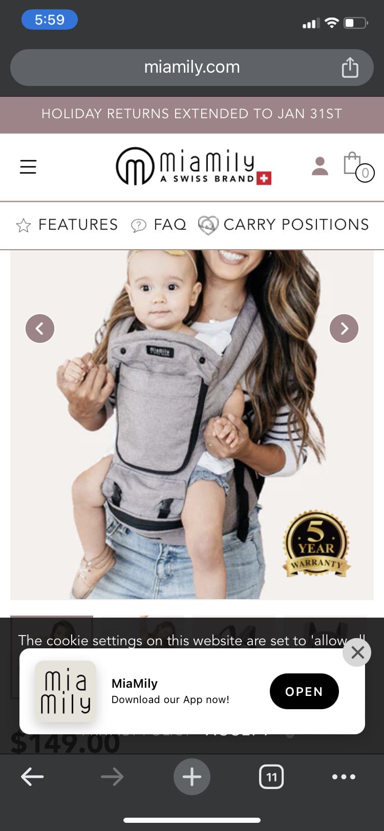 Mia Mily Baby Carrier