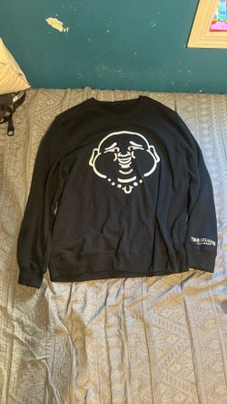 True Religion Men's Black LS Crewneck Sweatshirt Size L/XL