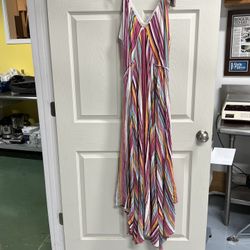 Altar’d State Women's Quesada Striped Maxi Dress - Size. Large - EUC