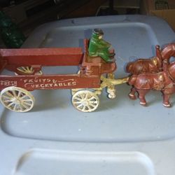 Cast Iron Horse And Carriage 