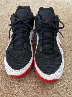Nike Precision 8 Mid Shoes Mens Size 9.5 Black Red Basketball IH1105-003
