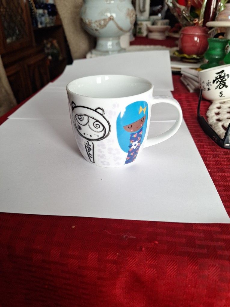 Japanese Kokeshi Doll Mug Fine Porcelain By Paperchase