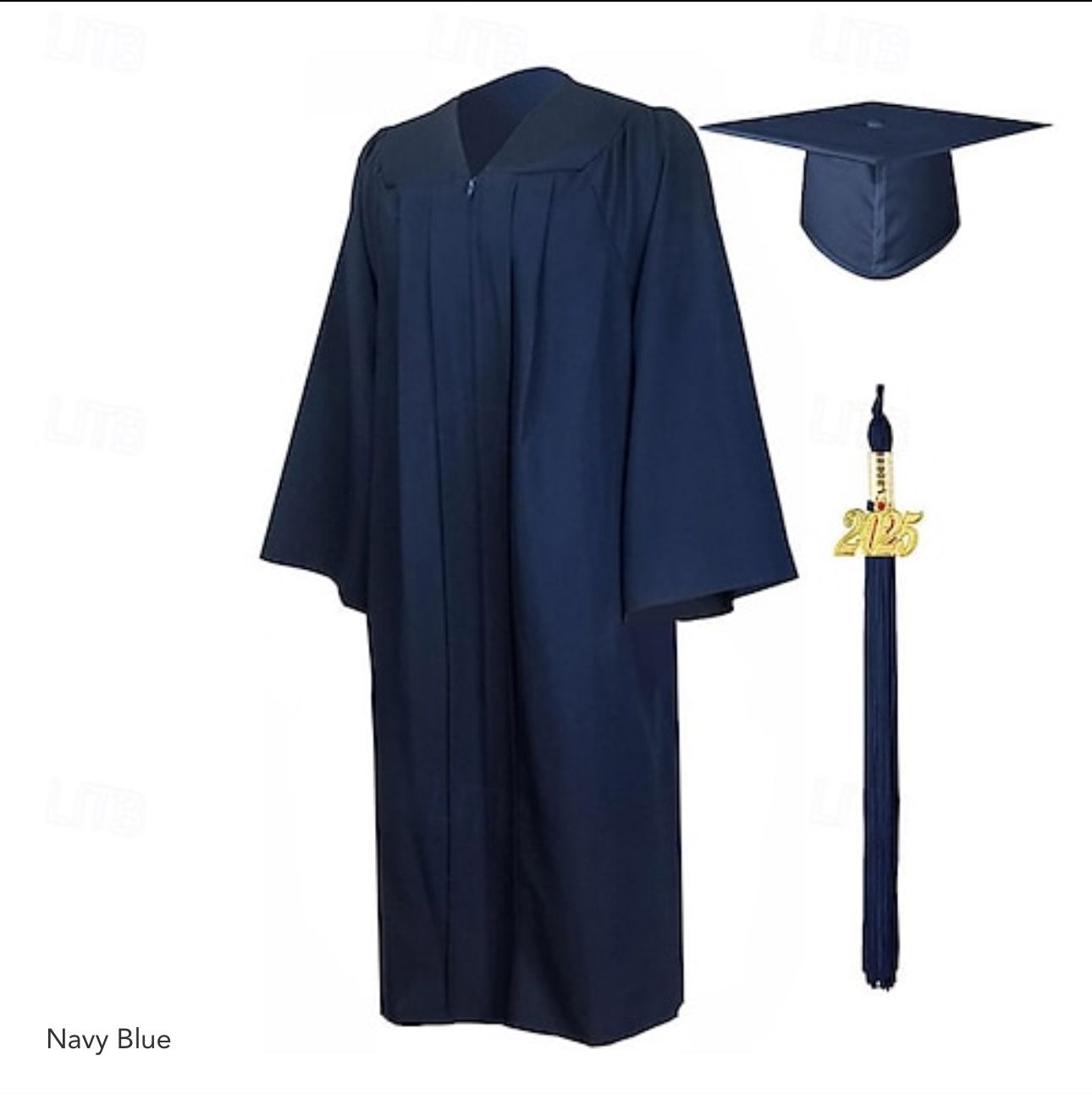 Navy Blue Cap and Gown
