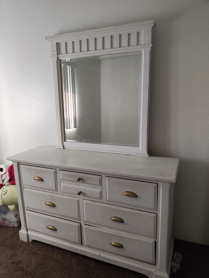 White Dresser, Mirror 