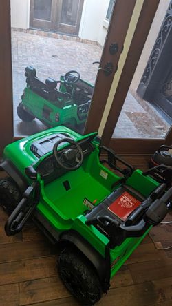 2 green kids ride on car 2 seater originally $300