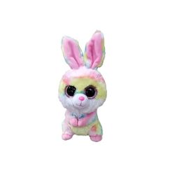 Ty Beanie Boos - LOLLIPOP the EasterBunny Rabbit Stuffed Animal Multicolor Pastel Bunny TySilk 2017 (6 Inch) 